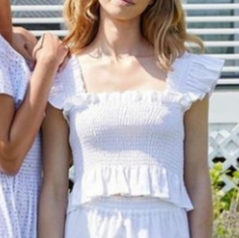 Hill House home paz Ellie TOP white linen xs
